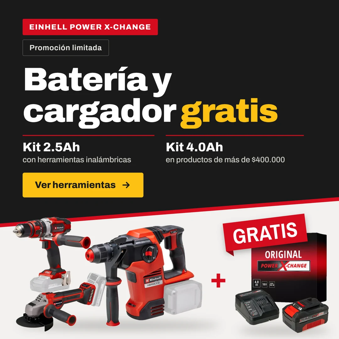 Batería y cargador gratis con tu Einhell