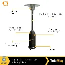 Calefactor Exterior Hongo Cabezal Acero Inox Simil Mimbre.webp