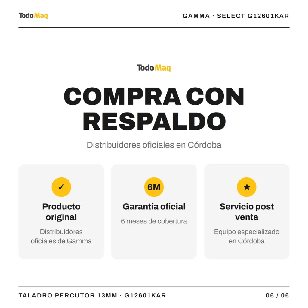 GSG12601KAR Taladro Atornillador Percutor 13mm Gamma 2 Baterías Cordoba TodoMaq 6.webp