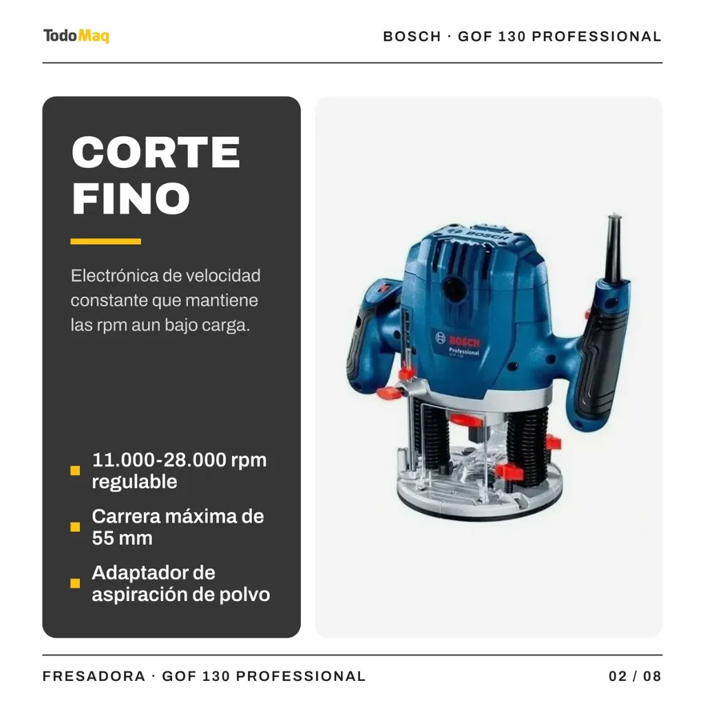 BO06016B70H0 Fresadora Professional Bosch Gof 130 1300 W Cordoba TodoMaq 2.webp