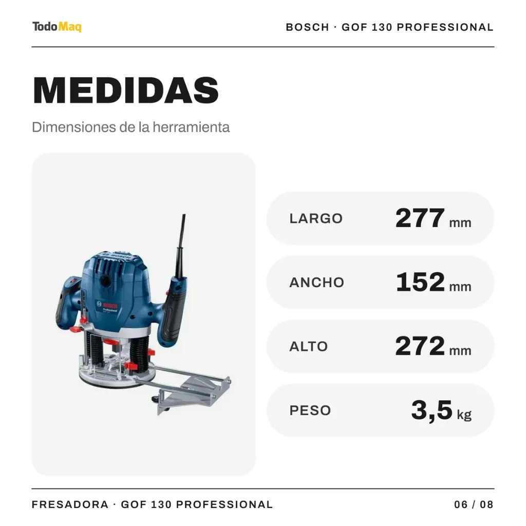 BO06016B70H0 Fresadora Professional Bosch Gof 130 1300 W Cordoba TodoMaq 6.webp