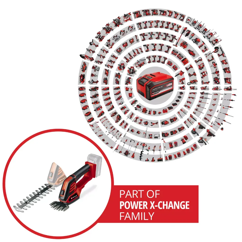 Tijeras inalámbricas para césped y arbustos GE-CG 18100 Li-Solo 2.webp