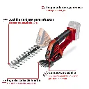 Tijeras inalámbricas para césped y arbustos GE-CG 18100 Li-Solo 3.webp