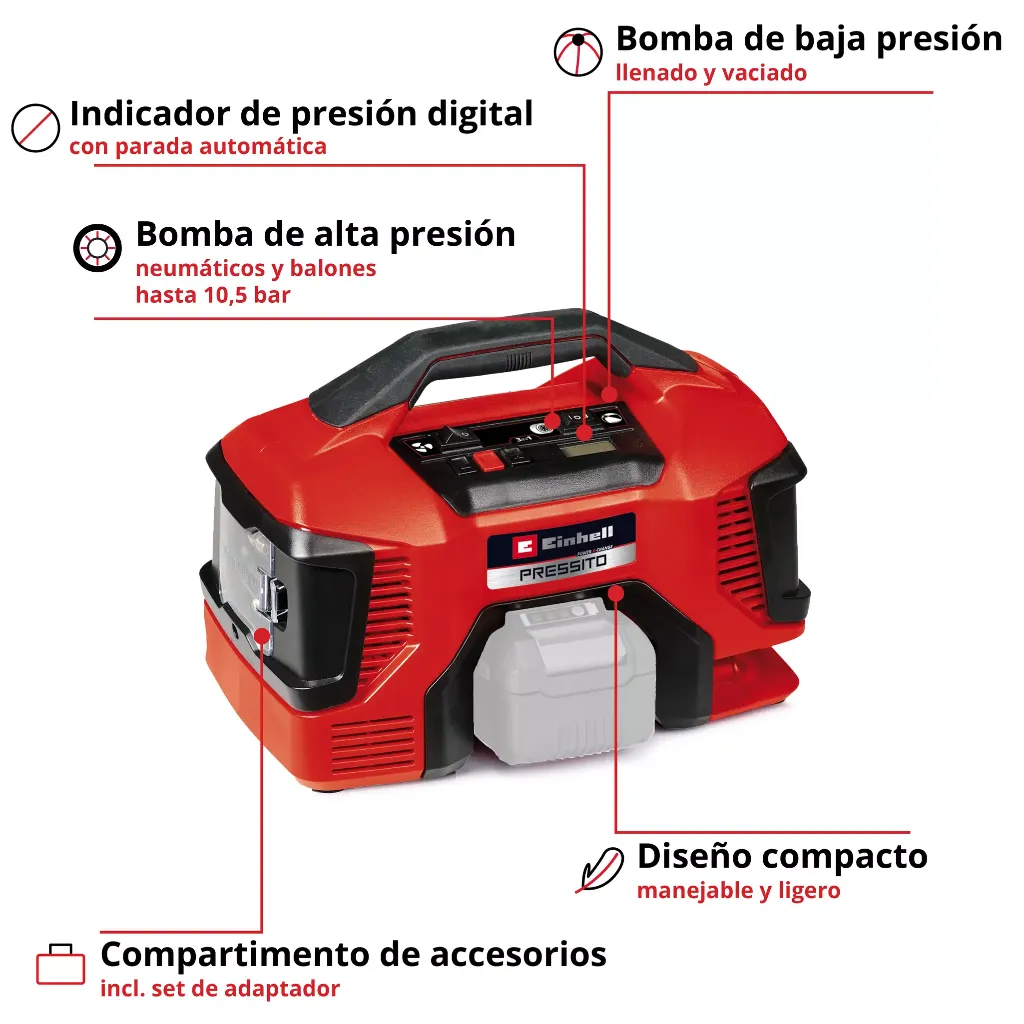 EINHELL Compresor inalámbrico Pressito 1.webp