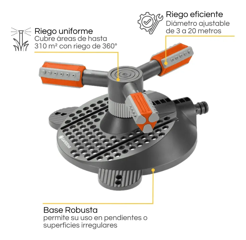 Aspersor Circular Mambo Comfort 2-4 Bar Gardena 206220 1.webp