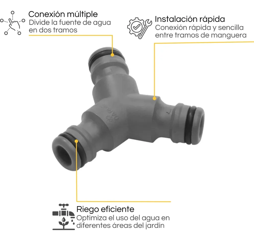 Conector Triple Para Mangueras Original Gardena 1.webp