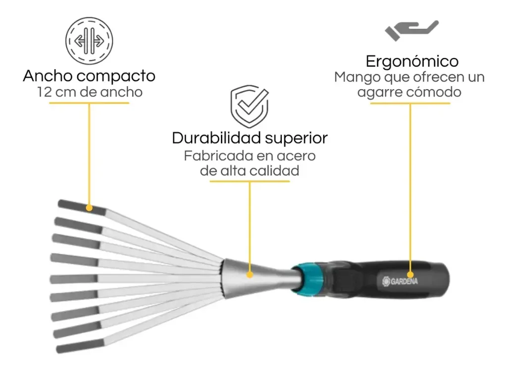 Escobilla Barrehojas Plano Acero Comfort Gardena 8956 1.webp