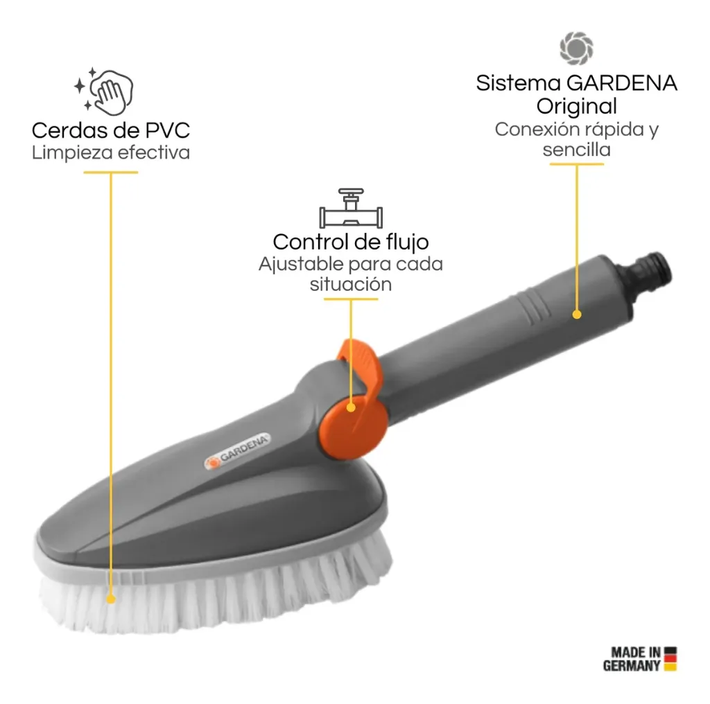 Cepillo De Mano Cerdas Duras Agua Gardena Cleansystem 557220 1.webp