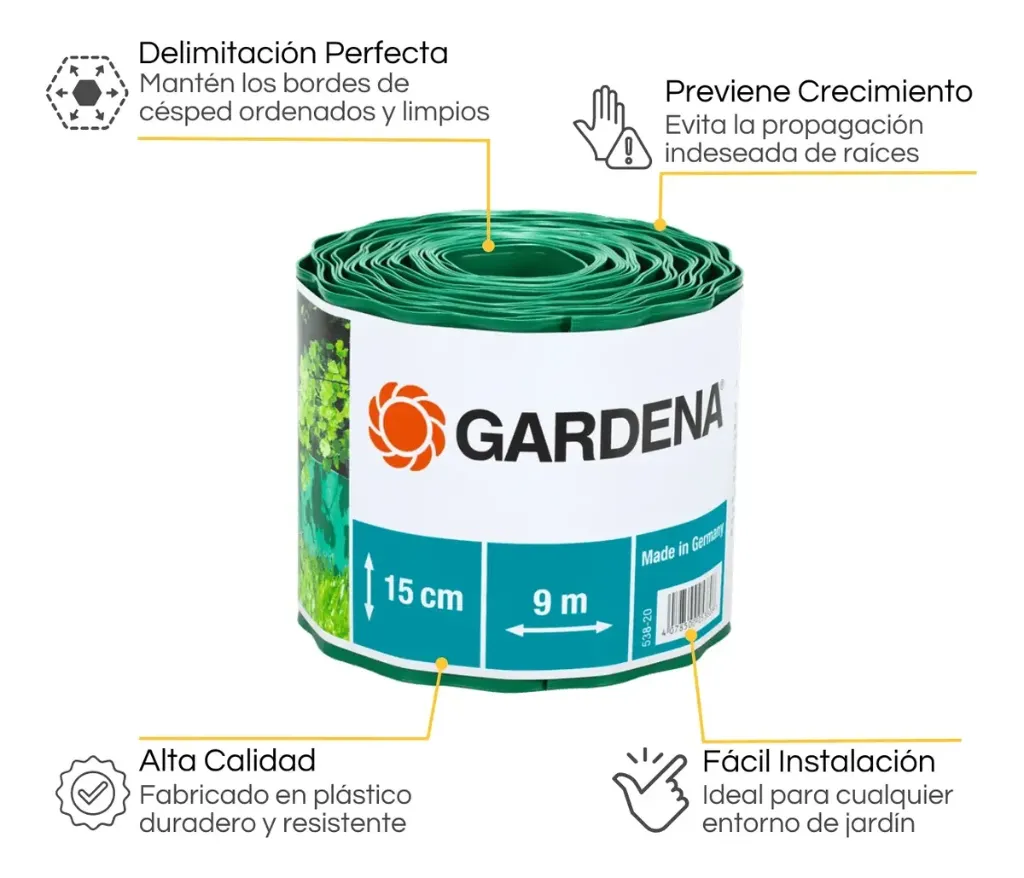 Cerco Guarda Cantero 15 Cm 9 M Separador Gardena 5382 1.webp