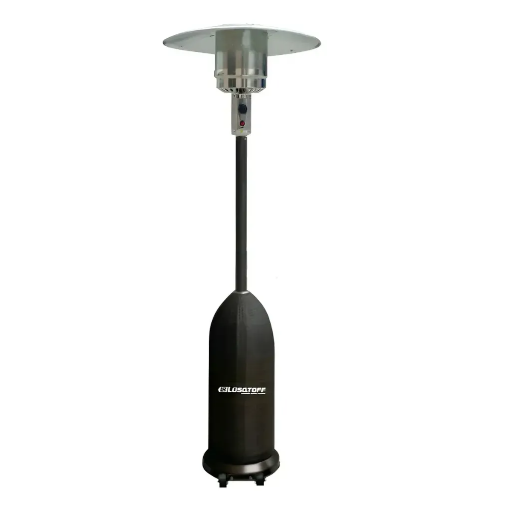 [LUJK1009] Calefactor Exterior Hongo Cabezal Acero Inox Símil Mimbre