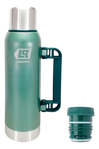 [LUTL139] Termo Lüsqtoff Verde 1.3 Lts + Manija Y Pico Cebador - TL1.3-9