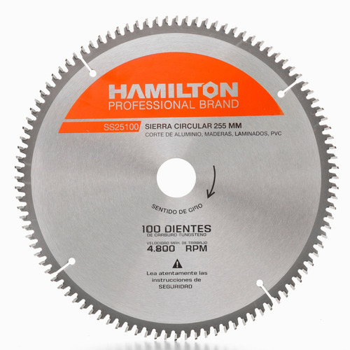 Sierra Circular 255 Mm - 100 Dientes
