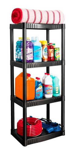 Estante Plástico De 4 Repisas - Soporta 27 Kgs.