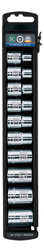 Juego 10 Bocallaves Hexagonal Milimétrico Enc 1/2