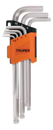 Juego 7 Llaves Allen Largas Mm Pta Bola