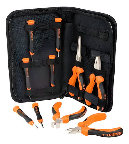 [LU18200] Juego De 4 Mini Pinzas + 6 Dest Precision En Estuche