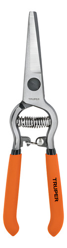 [LU18457] (3U) Tijera P/ Poda Forjada Curva (Especial Uva) - Largo 20 Cm