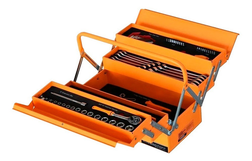 Caja De Herramientas Plegable Con 64 Pzas