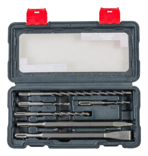 Cinceles Sds Plus Juego de Mechas Sds -Plus 6 Piezas, 1 Cincel, 1 Punta y 4 Mechas: 1 X 110Mm X 5Mm- 1 X 110Mm X 6Mm- 1 X 160Mm X 8Mm- 1 X 240Mm X 10Mm