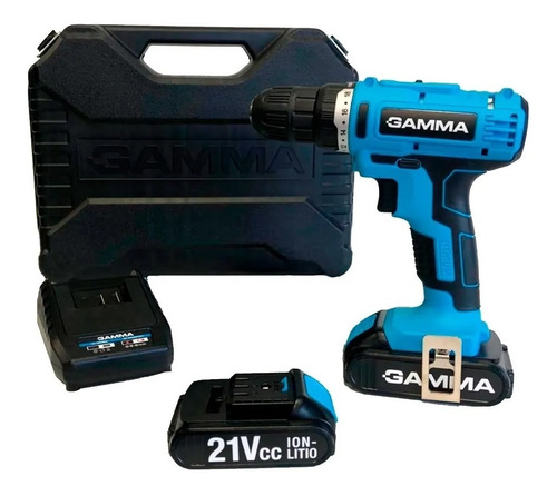 Taladro atornillador a bat. 21V Ion Litio c/cargador y dos baterias, maletin pvc -10mm