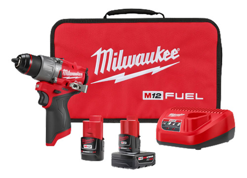 Taladro Percutor 13 Mm - M12 Fuel - Motor Powerstate - Con Cargador Y 2 Baterias