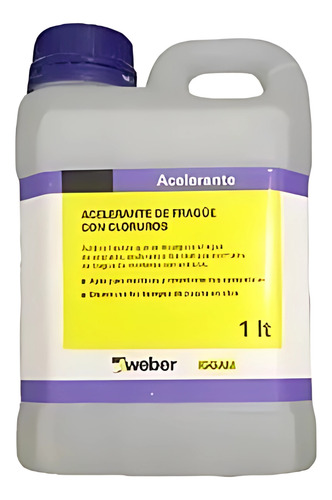 ACELERANTES DE FRAGUE C/CLORURO 1lt ROJIZO WEBER