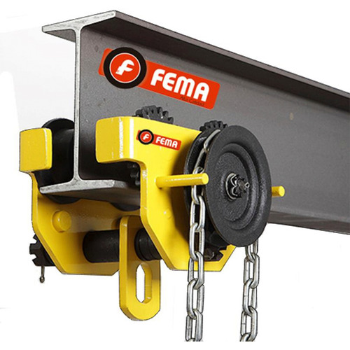 [FE69350802] CARRO TRASLACION P/APAREJO 2Tn-MANUAL CON CADENA -FEMA    68-130