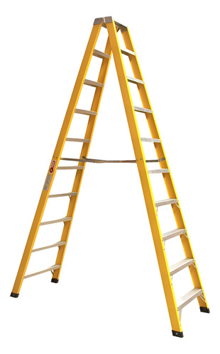 ESCALERA FIBERGLASS DOBLE LADO-10 PELDANOS-304 CM     - CAPA