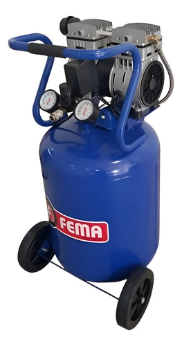[FE69370208VSILEN] Compresor de aire Fema 1.3Hp 50 Litros Vertical Libre de aceite Silencioso