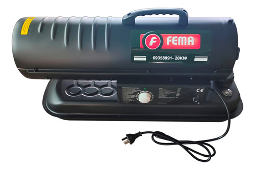 [FE69358991] CALEFACTOR Kerosen/Diessel-C/Turbina Aire 20 KW-BTU:68 btu/h-17147 CAL/H-Cobertura 400 m³    220V-50HZ 20 KW- MOTOR 20 kW
Combustible: Kerosen/Diésel
Capacidad de Tanque: 19 Litros
Consumo: 1.9 Litros/ hora
Área Max de cobertura: 400 m³
Dimensiones: 77*29*39.5 Cm
Preso Neto/Bruto: 12.9/14.5 Kg
Termostato
ROTECTOR TERMICO