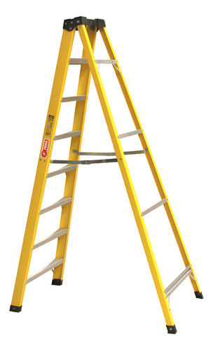 ESCALERA FIBERGLASS - 8 PELDANOS-209 CM     - CAPACIDAD 150