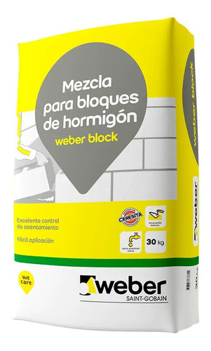 WEBER BLOQUES HORMIGON 30 kg GRIS