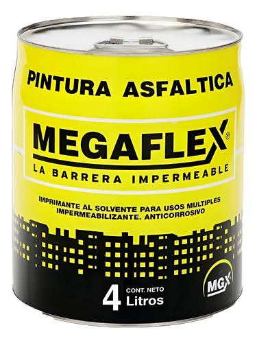 PINTURA ASFALTICA SECADO RAPIDO BASE SOLVENTE 4Lt