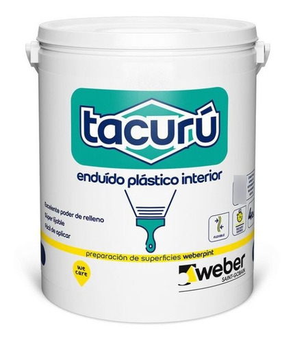 [FEW1003950] ENDUIDO INTERIOR TACURU-1kg-Blanco-Preparador de Superficies