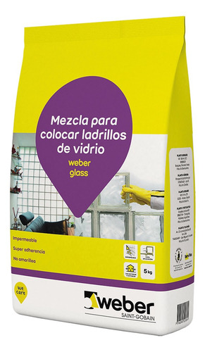 WEBER GLASS ADHESIVO 25 kg Blanco