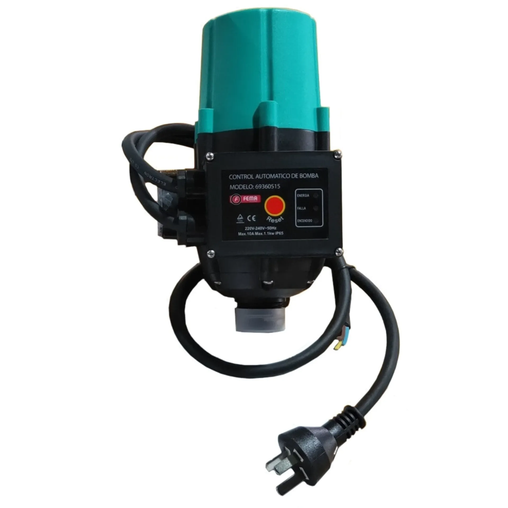 Control automático Con manómetro Fema Para Bomba 1,5 Bar 1"