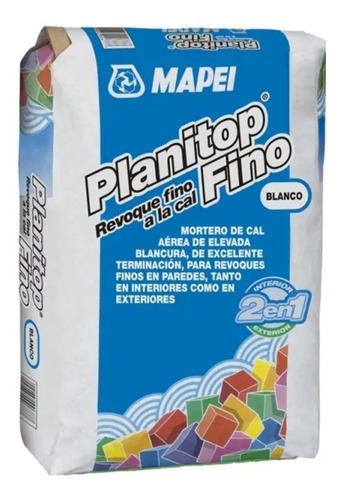 REVOQUE FINO A LA CAL MAPEI PLANITOP 20KG INTER - EXTER