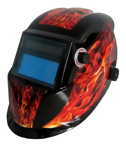 [FE69381224] CARETA AUTOMATICA P/SOLDAR - VISOR 98 X 45 - ROJO-NEGRO    APTA AMOLAR Y VISION CLARA
