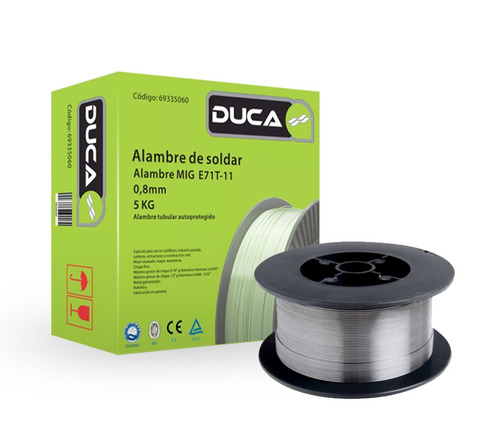 [FE69335060] ALAMBRE MIG E71T-11 -0.8MM x 5 kg-FLUX        - CJ200-    TUBULAR CON DECAPANTE -SUELDA SIN GAS ADICIONAL
ALAMBRE FLUX E71T-11