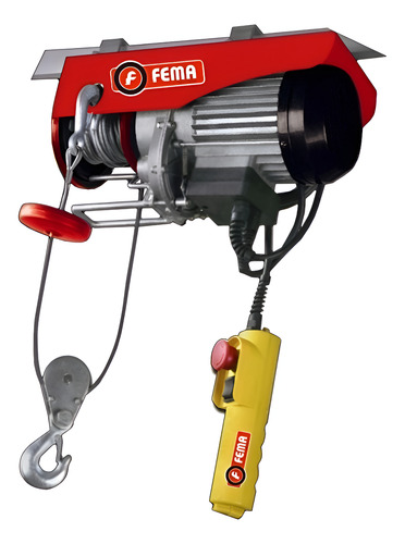 APAREJO ELEC. 250 KG. DOBLE GANCHO-12MT ALZADA.500 W.    cab