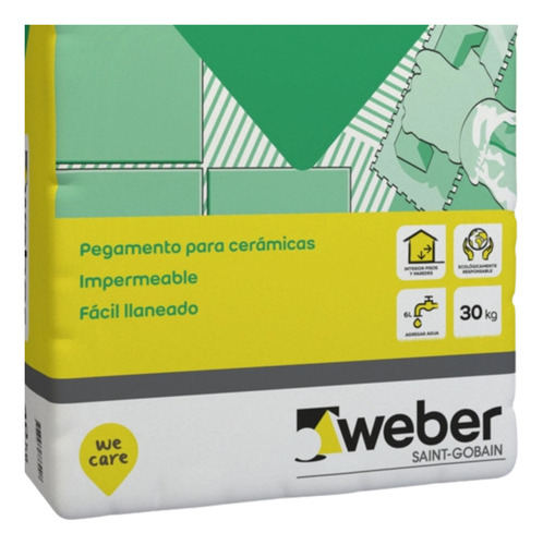PEGAM.P/CERAMICO INTERIOR-30 kg-GRIS-WEBER