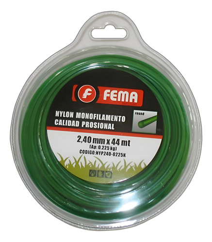 NYLON 2.40 MM - 0.225 KG.-44MT FEMA PROFESIONAL