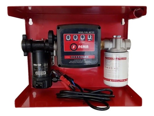 [FE69359812] ELECTROBO.FEMA 12V KIT SURT.COMPL.-60L/M-+FILTRO GAS OIL-Uso Continuo    60 L/M.-BOMBA CUENTA LITRO ALUMINIO-MANGUERA Y PISTOLA AUTOMATICA-Y FILTRO COMBUSTIBLE
TAMAÑO CAJA 42X35X34-PESO 28KG