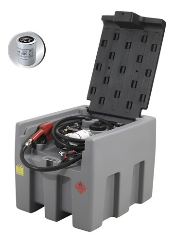 TANQUE COMB. 200Lt C/KIT SURT/FIL.COMP.-P/DIESEL-Uso Continuo    40 L/M.-BOMBA  -4 MT. MANGUERA 3/4  Y PISTOLA- 4MT CABLE PARA BATERIA CON PINZA COCODRILO
TAMAÑO 110 x 640 x 610 cm,