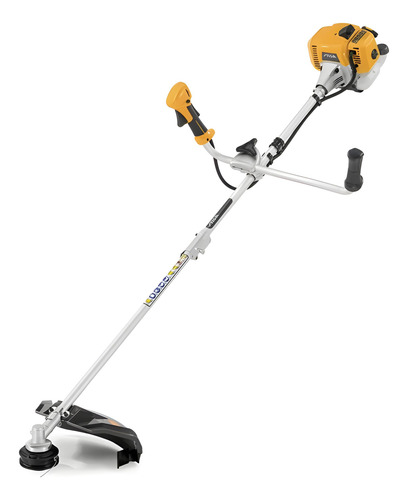 DESMALEZADORA STIGA SB 227 D -27CC.-2 TIEMPOS-1,1HP    ARNES PROFESIONAL-CABEZAL NYLON Y CUCHILLA--MANUBRIO ERGONOMETRICO REGULABLE TIPO BICICLETA-
TANQUE COMBUSTIBLE DE 1L.-PESO 7,1 KG,
CUCHILLA  D. 255 MM- NYLON 380 MM-RPM 3200 +-200
BARRAL DE 28 X 1,5 MM