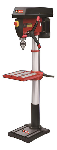 TALADRO DE PIE 25MM - 1500W-12 VEL.    MANDRIL AUTOAJUSTABLE 5-25MM-TECLA ENCENDIDO/PARE-VOLCIDADES:150-2450//180-2940 RPM-COLUMAN 92 MM.ALTURA TOTAL 1710 MM-DISTANCIAS DE HUSILLO 220-PUNTA EJE 120MM-APERTURA MAXIMA 1225 MM. DE PIE A MANDRIL -MESADA DE TRABAJO  350X350- BASE 460 X 360-PESO 110 KG-CAJA 1415X650X305