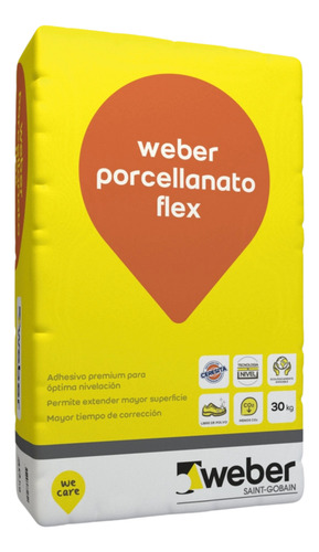 [FEW1000090] PEGAM. FLEXIBLE P/CERAMICO Y PORCELANATO P/HASTA 60x120--30 kg GRIS WEBER
