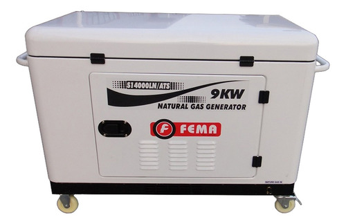 GENERADOR FEMA 14000-3-380V. GAS INSONORIZADO-ATS    ARRANQUE ELECTRICO - INCLUYE BATERIA - PANEL INTELIGENTE DIGITAL - 2 RUEDAS FIJAS Y 2 GIRATORIAS - MOTOR HONDA GX630 . BICILINDRICO - 21HP - TANQUE 25 LITROS -  AUTONOMIA 8HS
170 KG,MEDIDAS 950X730X830CM,