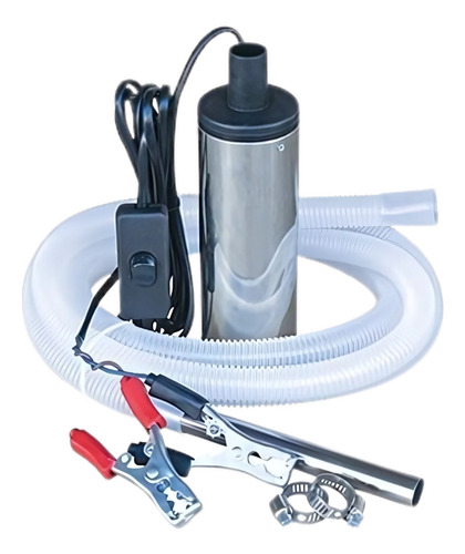 ELECTROBO. FEMA 12V INOX SUMERGIBLE-AGUA-DIESEL-Nueva Generacion    8500RPM-18L/M-MANGUERA 19 MM-3MT LARGO-DIAMETRO TOTAL 50MM-CABLE CON PINZA P/BAERIA-