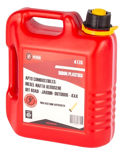 [FE66366410] BIDON PLAST. EXTRACHATO C/PICO 4LT.